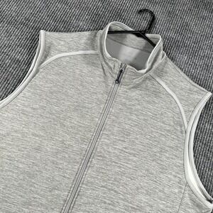 Southern Tide Vest Jacket Mens 2XL XXL Gray Sleeveless Full Zip Mock Neck Golf